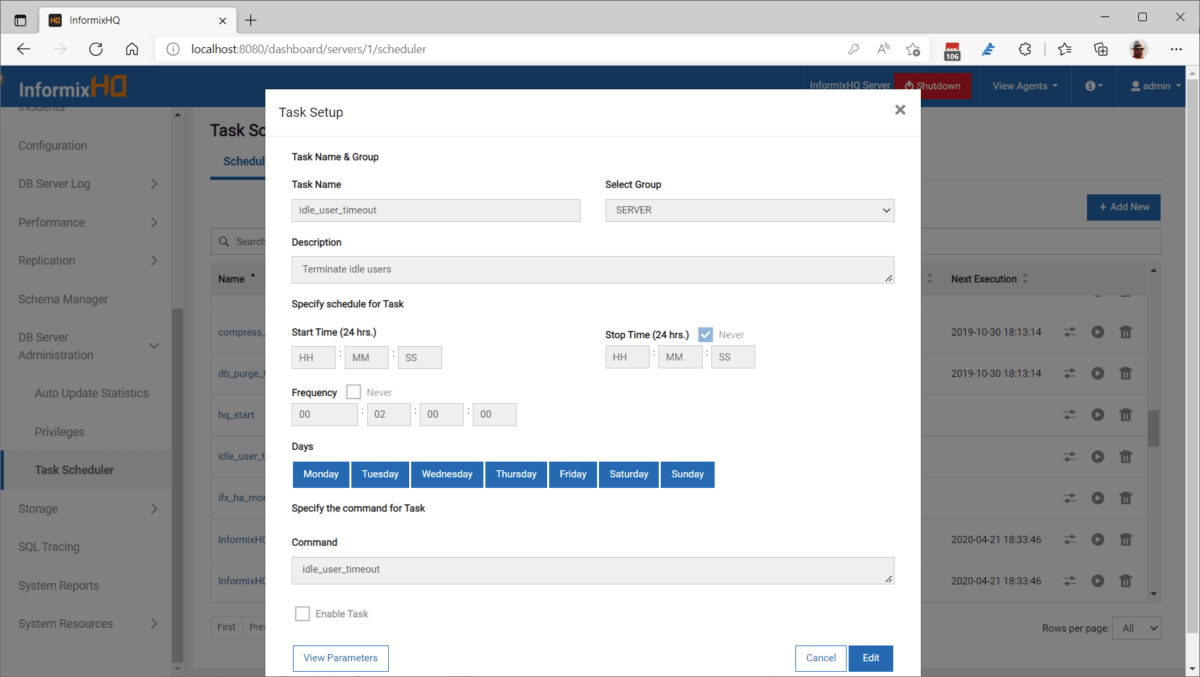 Listing and limiting idle time of Informix sessions Oninit Consulting